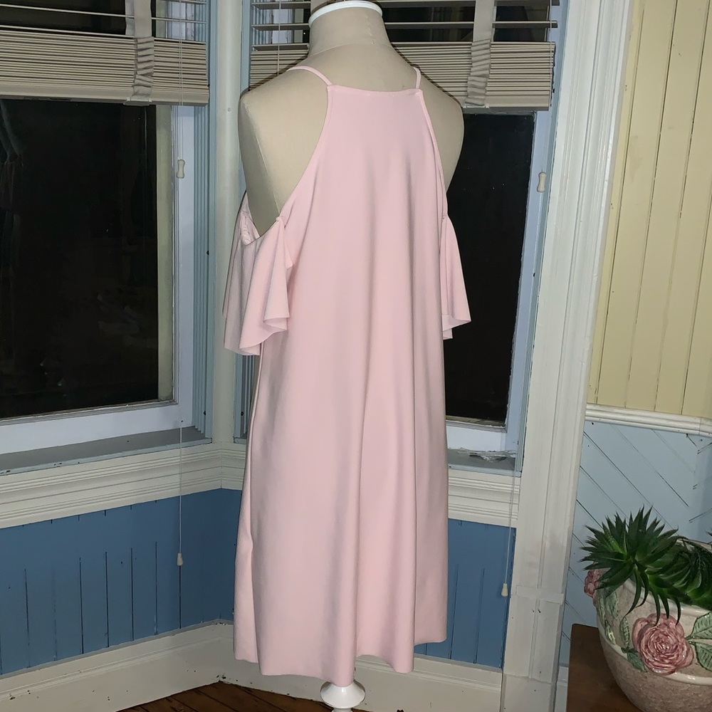 Zara blush pink dress cold shoulder π - Picture 12 of 16